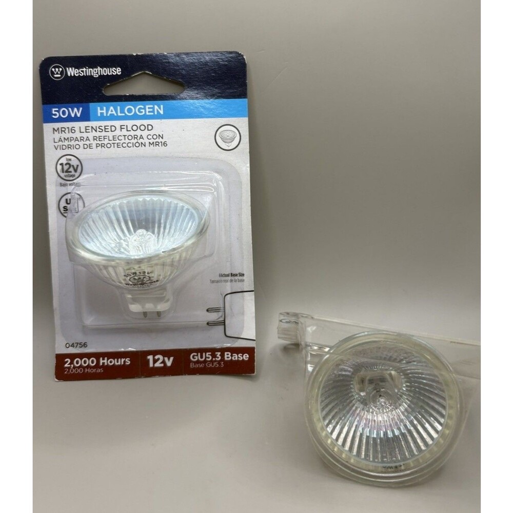 Westinghouse ￼ 50 - 12 V - Halogen Flood MR16 bulbs (Lot of TWO (2) NIP